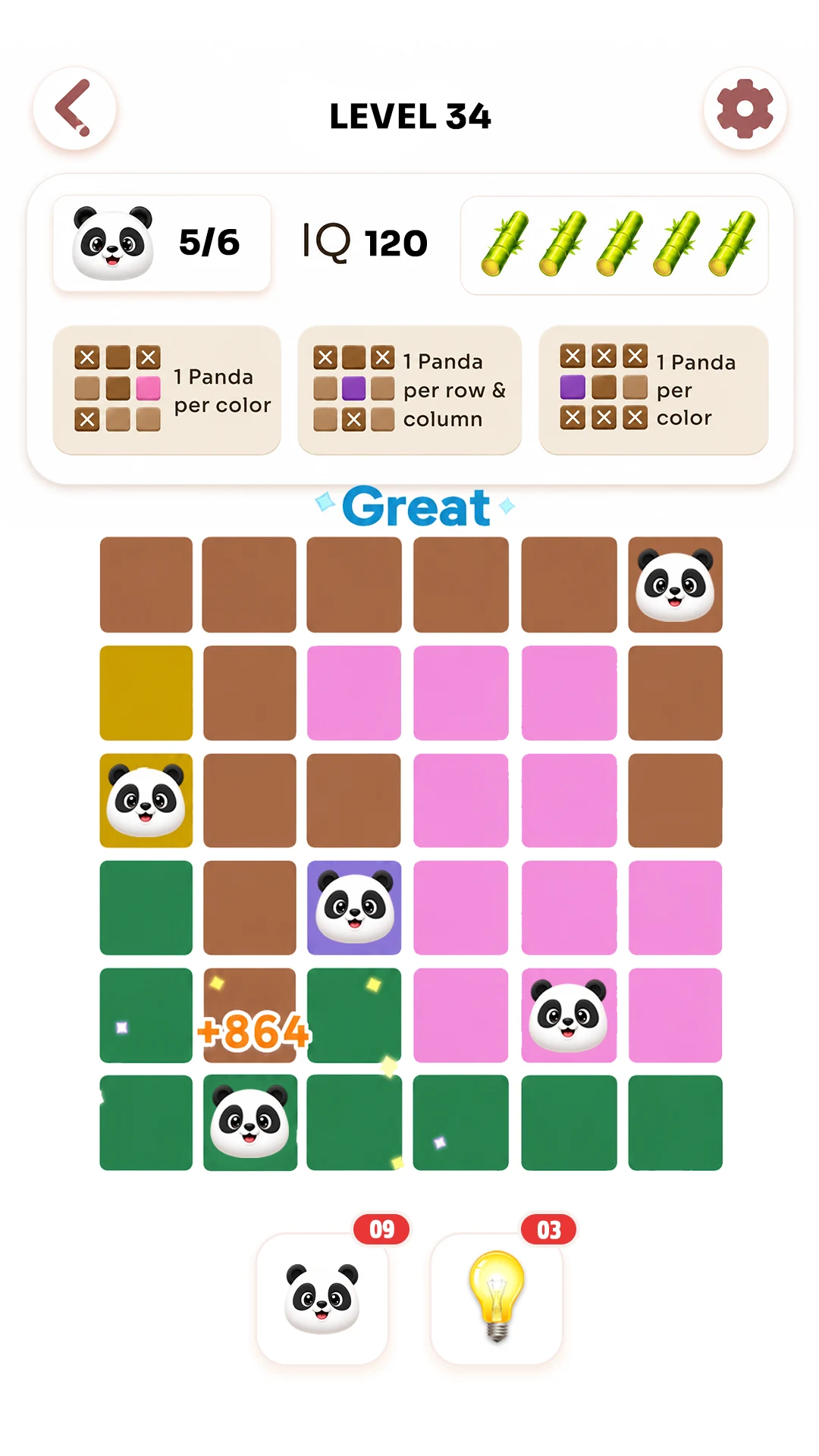 Panda Doku: Brain Puzzle Games screenshot